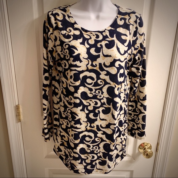 Allegra K Side Ruched Patterned Tunic Shirt - Picture 9 of 16